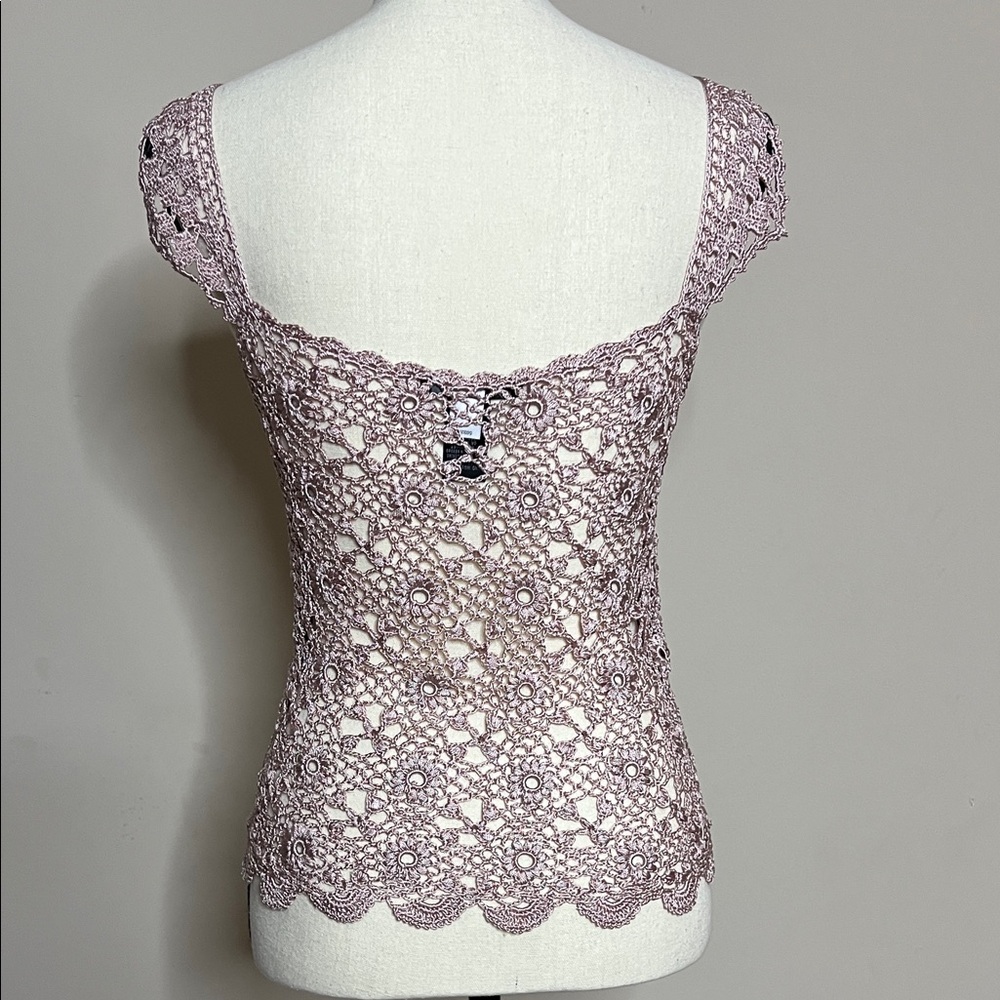 🌸🩷The Limited Crochet Lace Blouse in Light Purple - Picture 13 of 15